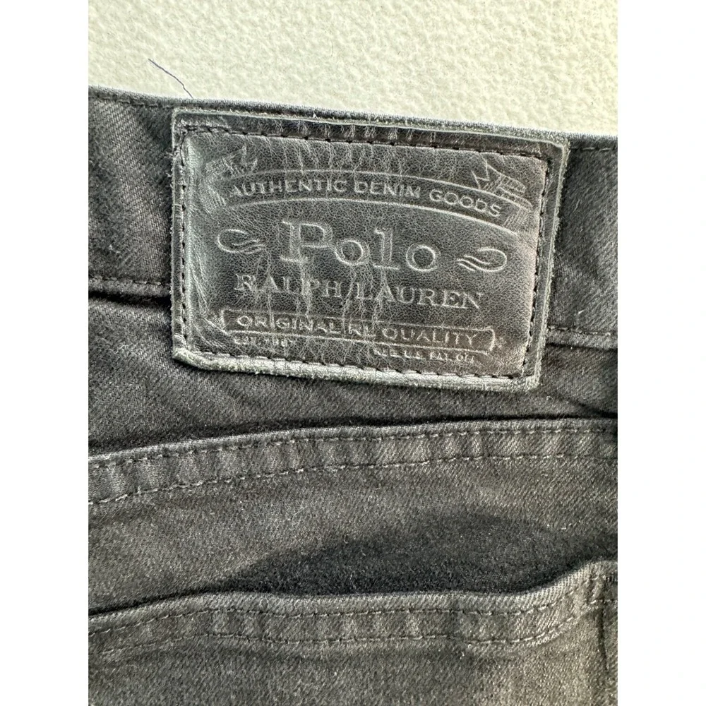 Polo‎ Ralph Lauren Mens Varick Black Slim Straight Leg Jeans Size 42x32 Tag 40